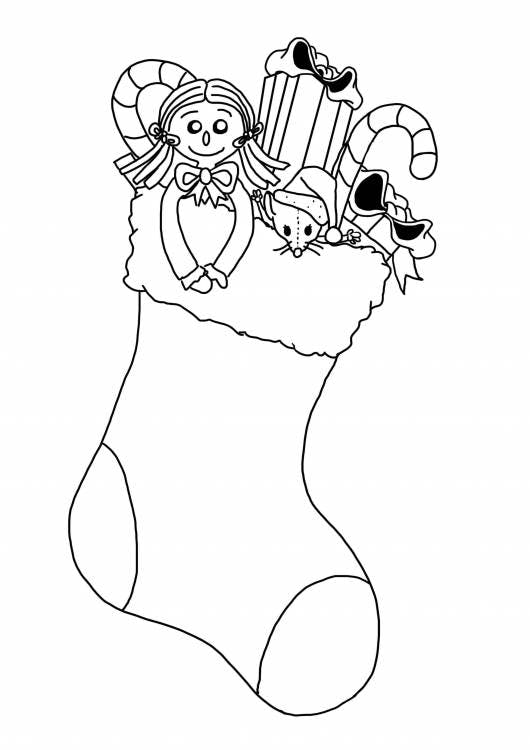 ¡Ven a divertirte y dale color a la aldea de Santa con este dibujo para colorear de unos calcetines del Polo Norte!