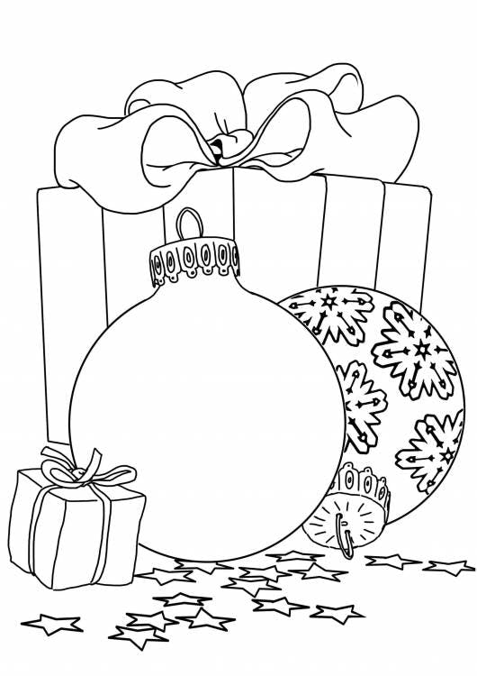 Porta il colore nel Villaggio di Babbo Natale con questa pagina da colorare di un dono e una decorazione del Polo Nord! Gli elfi adorano decorare!