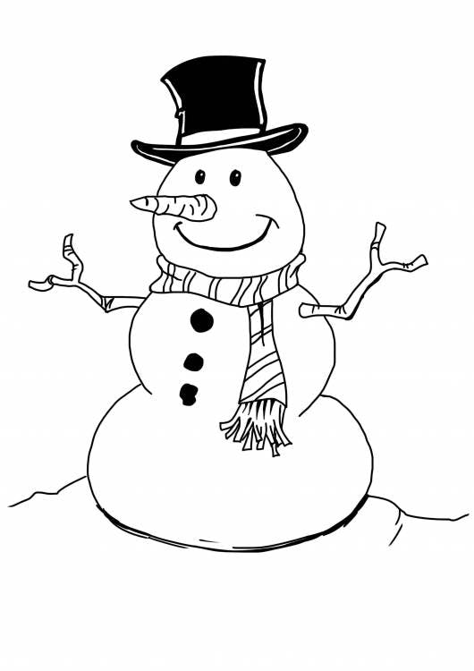 ¡Ven a divertirte y dale color a la aldea de Santa con este dibujo para colorear de un muñeco de nieve del Polo Norte!